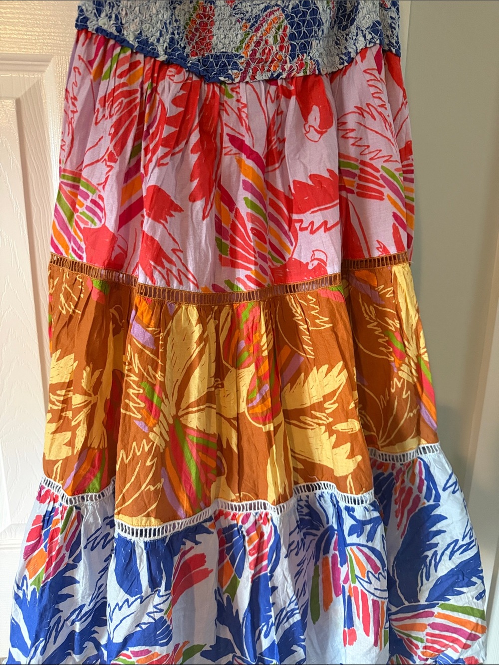 FARM RIO Colorful Tiered Maxi Skirt - Multicolor - Picture 3 of 5